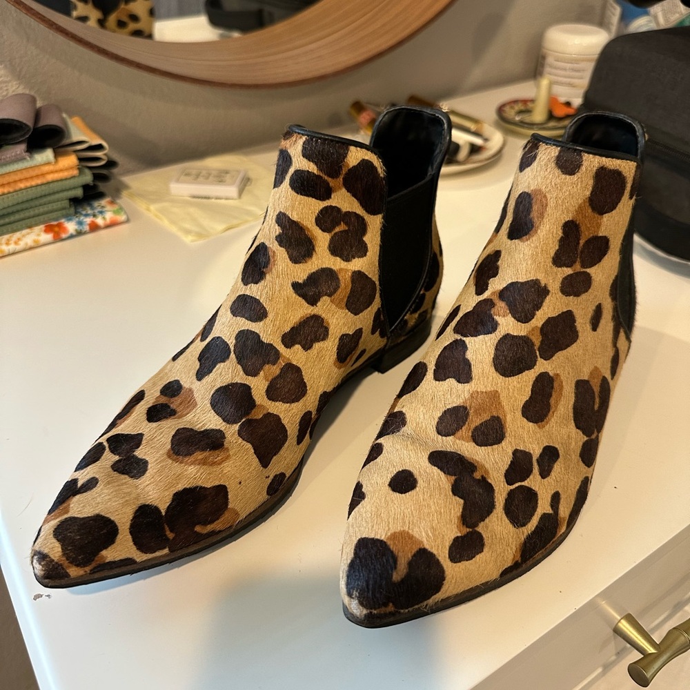 Cole Haan Animal Print Calf Hair Hara Chelsea Bootie